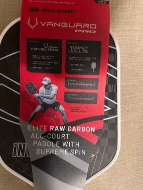 Selkirk Invikta Vanguard Pickleball Paddle - Black, Red, White